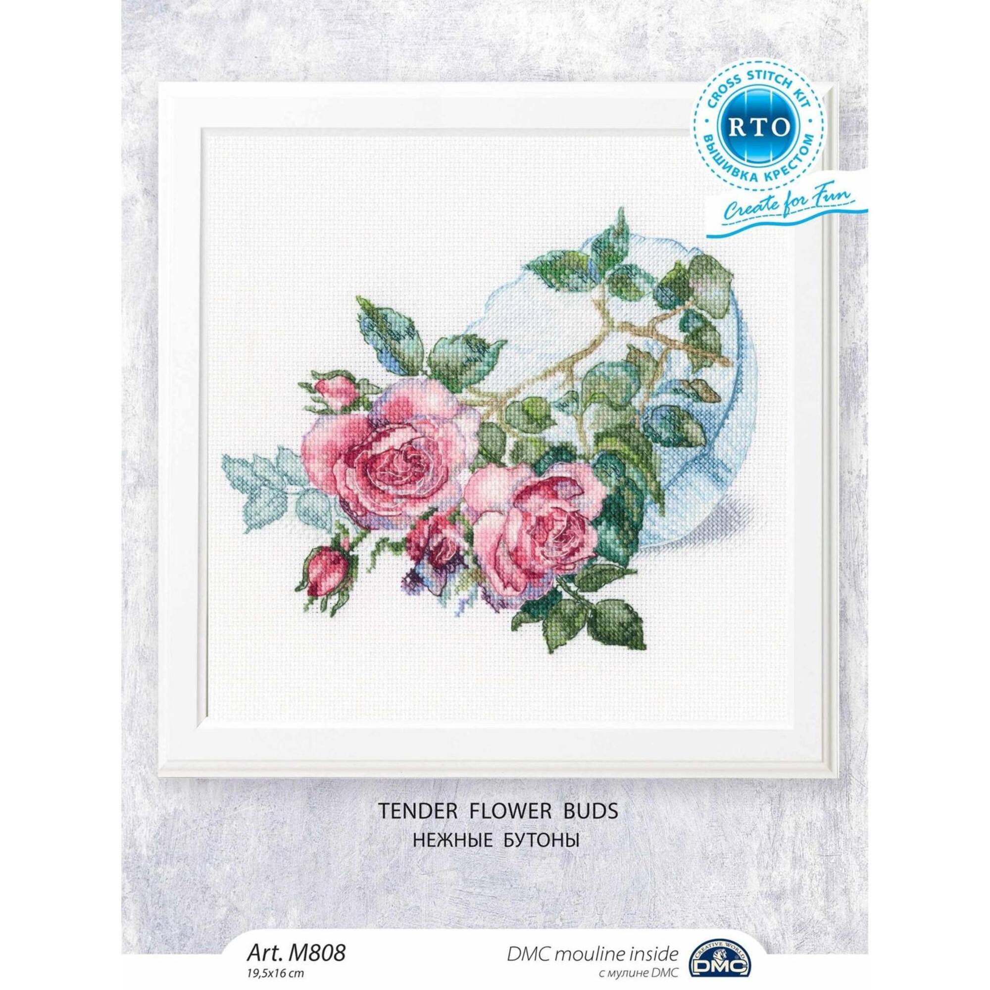 RTO Tender Flower Buds Cross Stitch Kit
